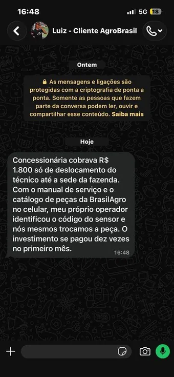 Depoimento Luiz via WhatsApp