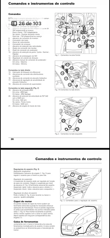 Comandos e Instrumentos de Controle - Esquemas Técnicos de Cabine